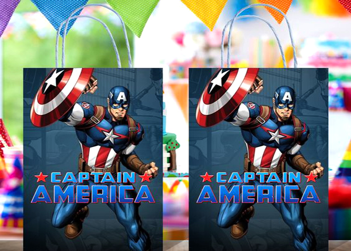 Making A Captain America Gift Bag