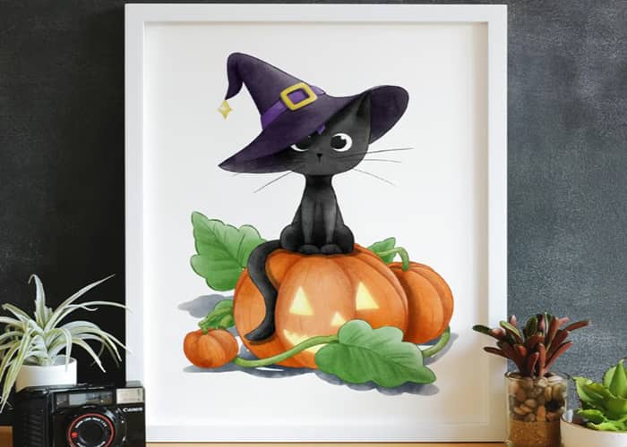 Making A Halloween Witch Art Painting