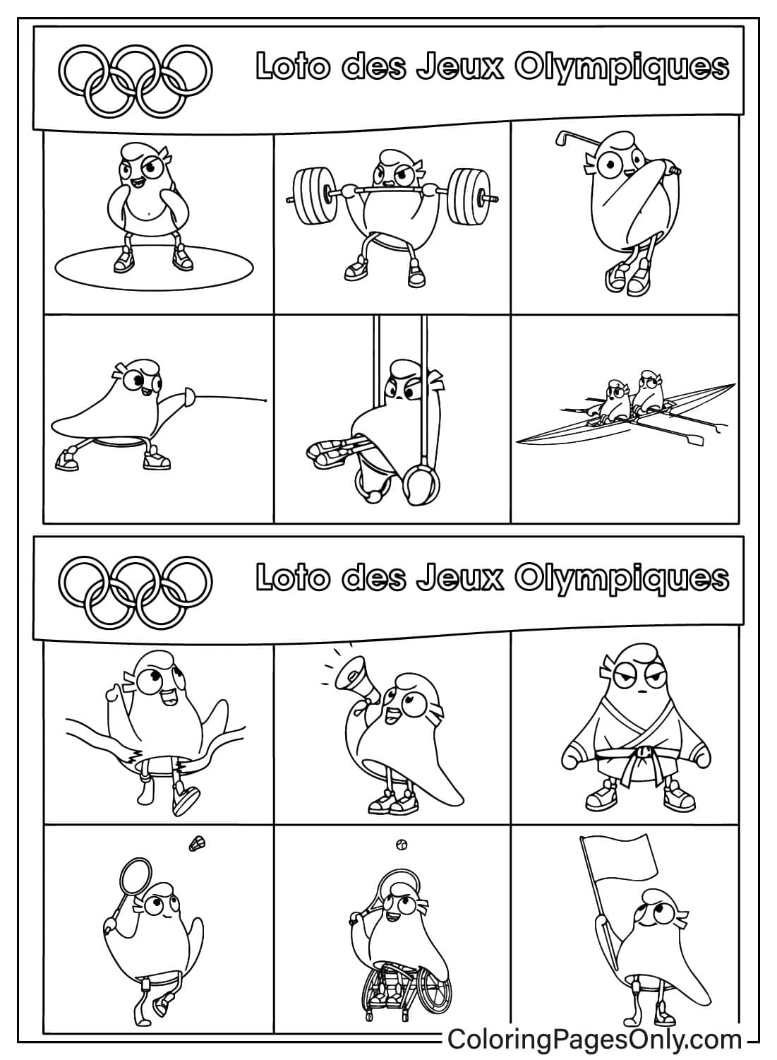 Sports At The 2024 Olympics Free Printable Coloring Pages