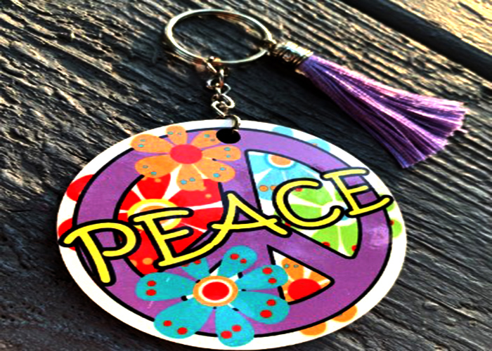 Turning Into A Peace Keychain