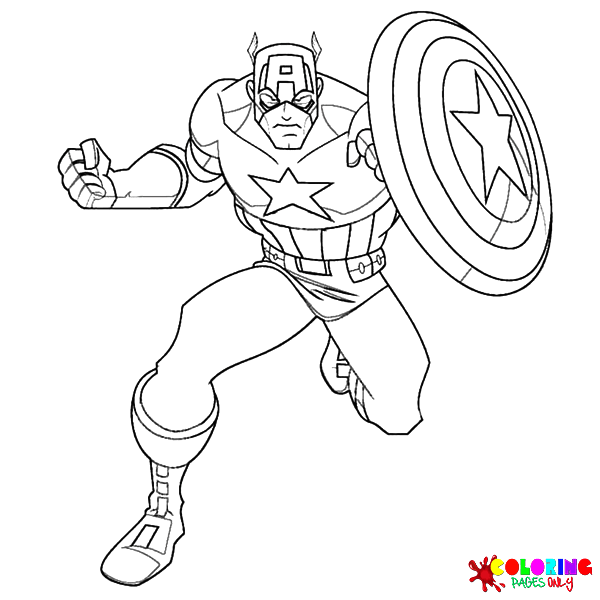 Captain America Coloring Pages