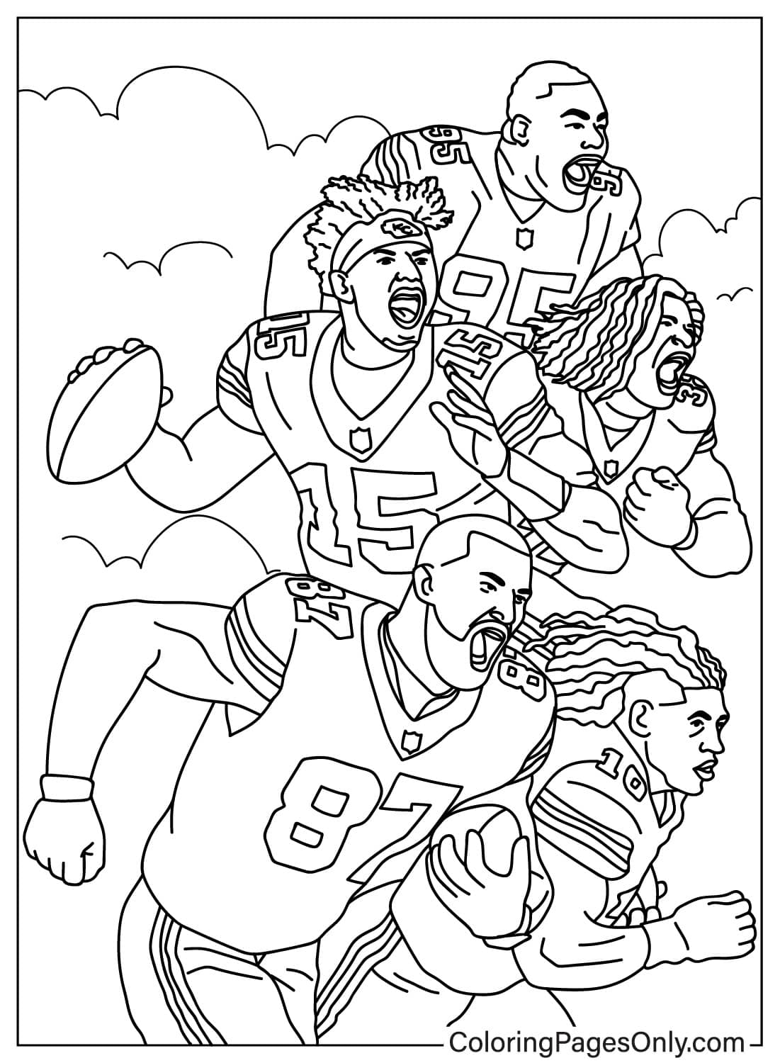 2024 NFL Season Poster Free Printable Coloring Pages