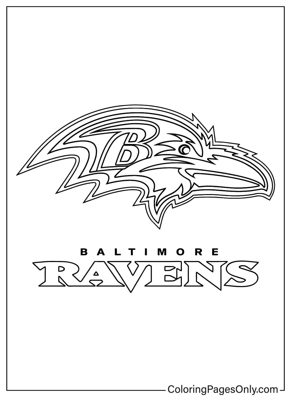 Logo der Baltimore Ravens – Kostenlose ausdruckbare Malvorlagen