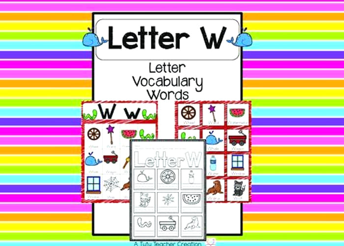 Create a Letter W Vocabulary Board