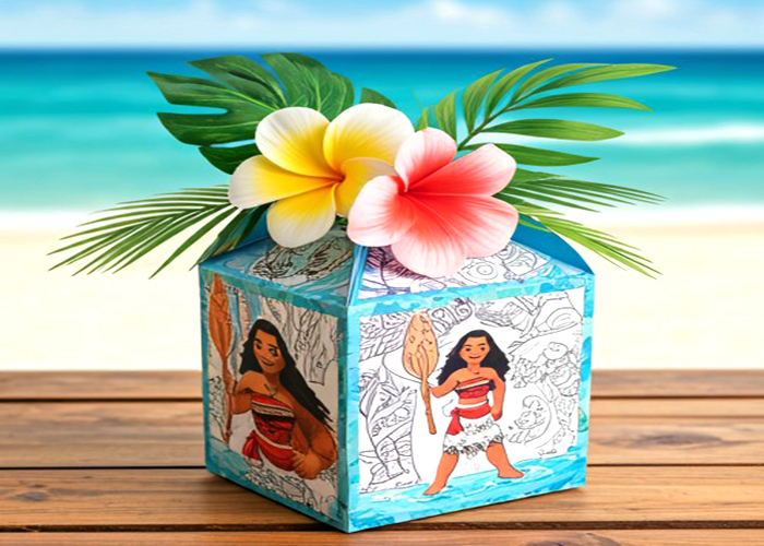 Creating A Moana Inspired Party Favor Box