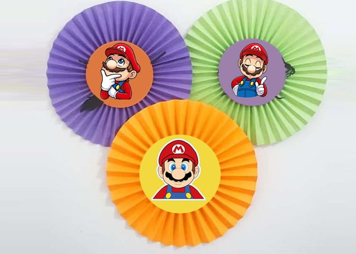 Creating Mario Halloween Paper Fans