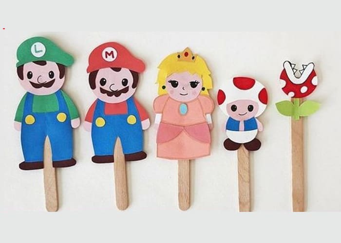 Creating Mario Halloween Puppets