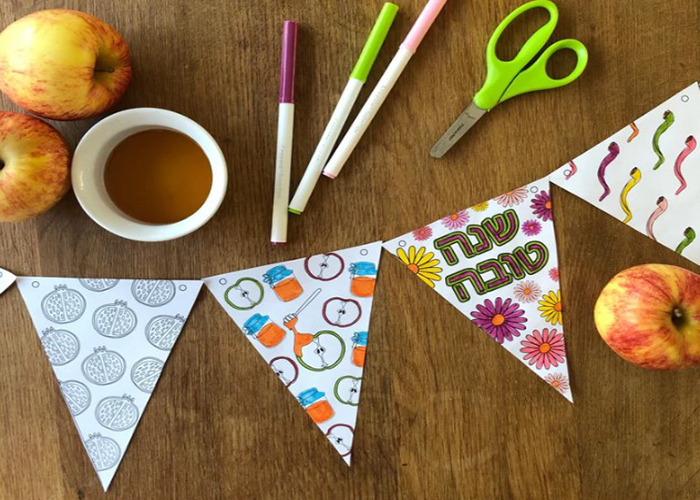 Creating Rosh Hashanah Bunting 