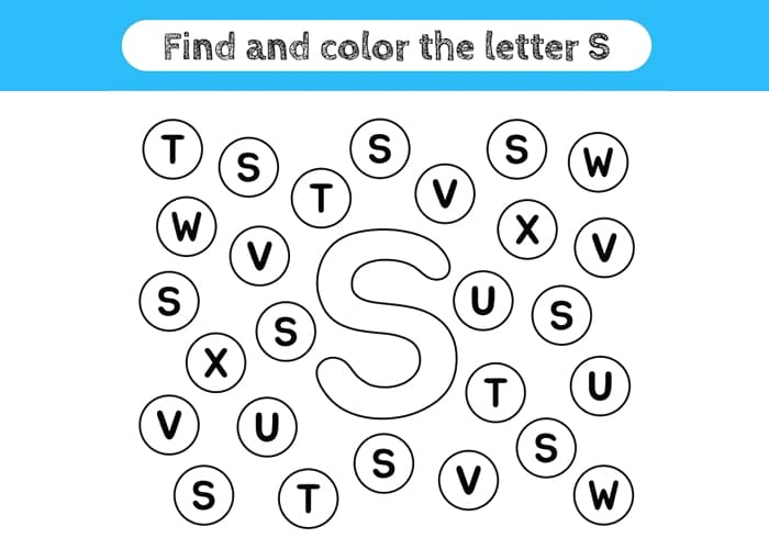 Creating a Letter S Search Game