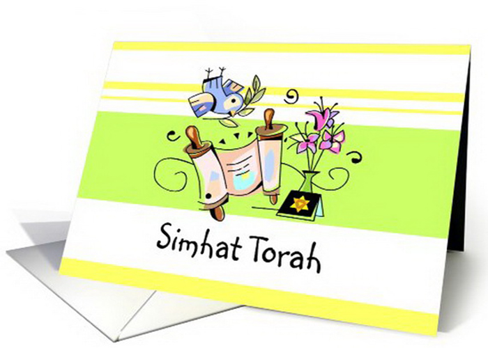 Decorating A Greeting Card For Simchat Torah