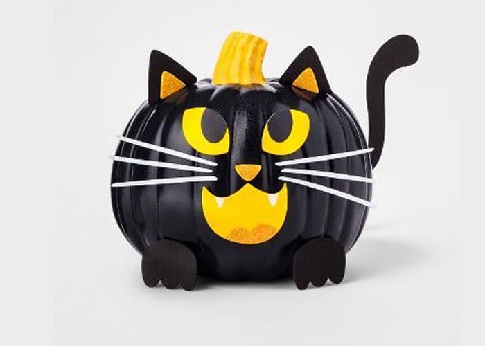 Decorating Unique Halloween Cat Pumpkin