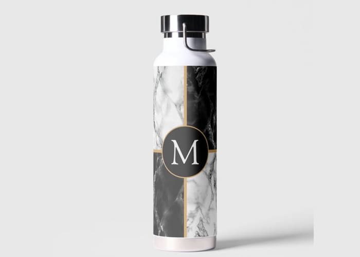 Decorating a Letter M Water Bottle