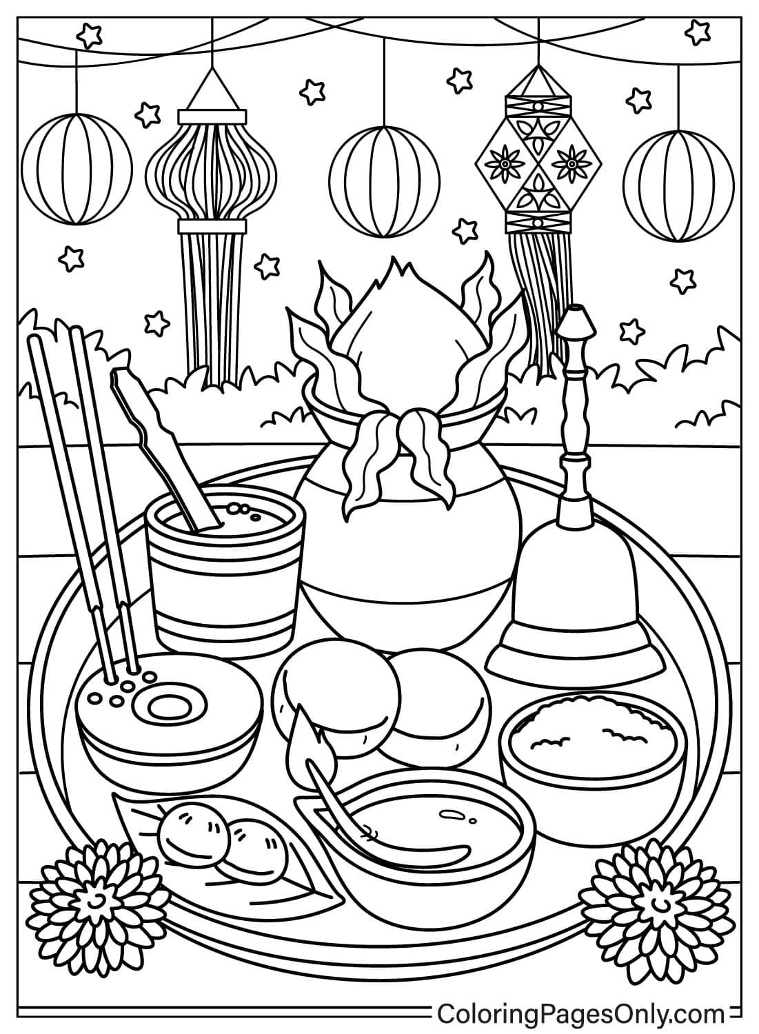 D corations De Diwali Coloriages Imprimer Gratuitement