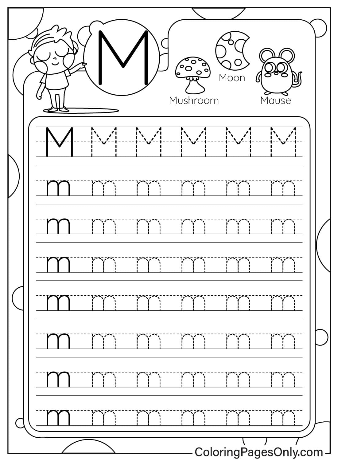 14 Letter M Coloring Pages - ColoringPagesOnly.com