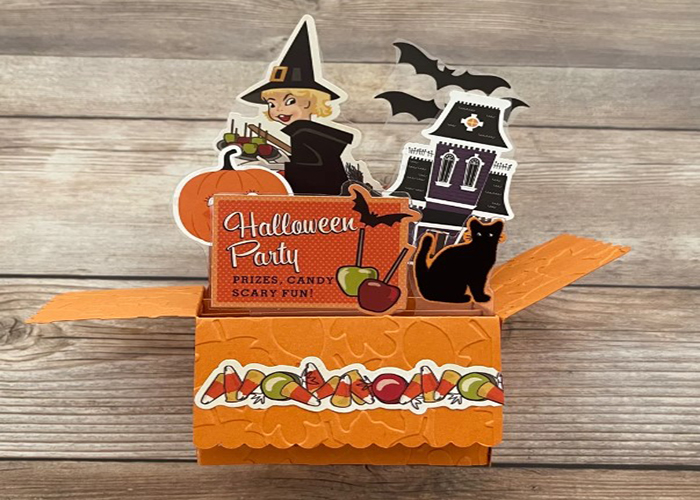 Making 3D Box Pop up Halloween Cards