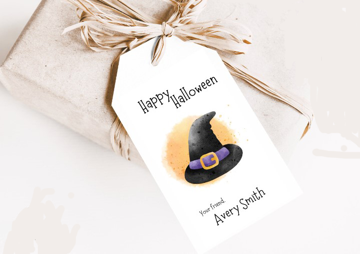 Making A Witch Hat Gift Tag