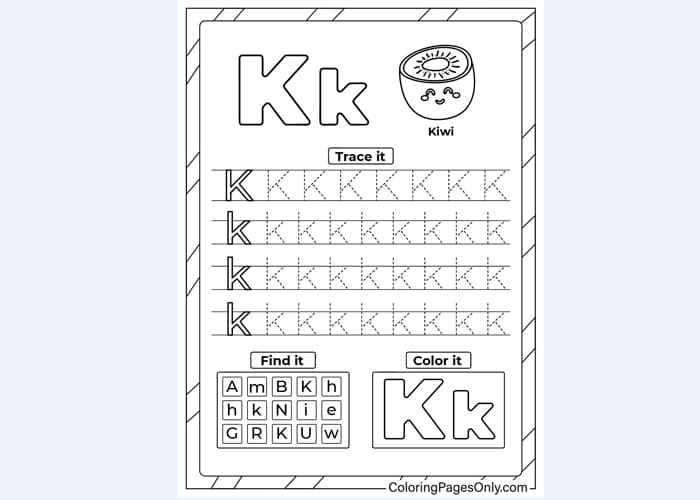 Practicing Writing with the Letter K