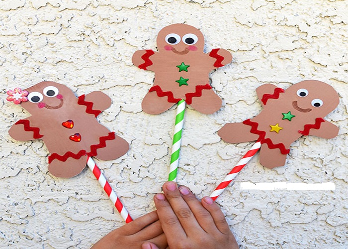 Creating Gingerbread Man Puppets