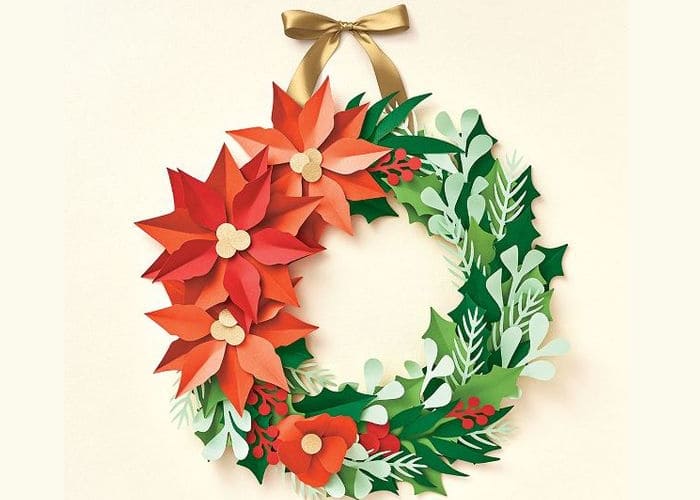 Creating a Christmas Paper Wreath 