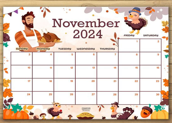 Creating a November Calendar