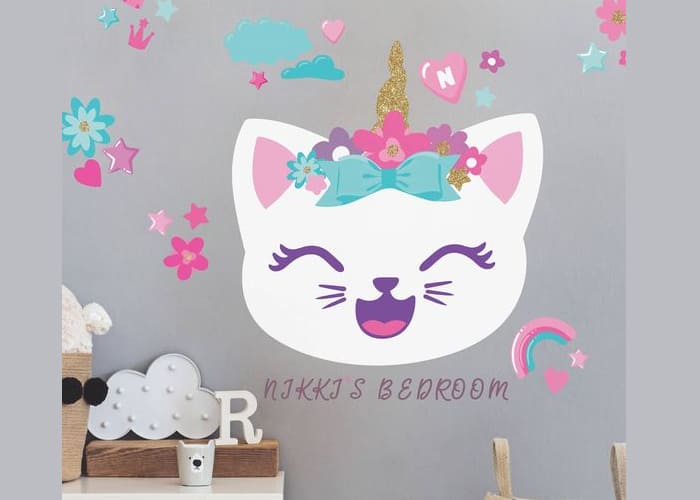 Decorating Unicorn Cat Wall