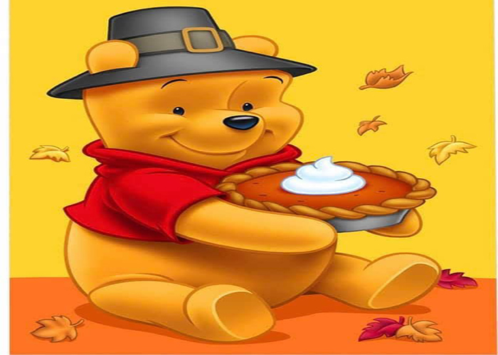 Disney Character With Thanksgiving Food