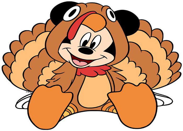 Disney Characters In Traditional Thanksgiving Costumes