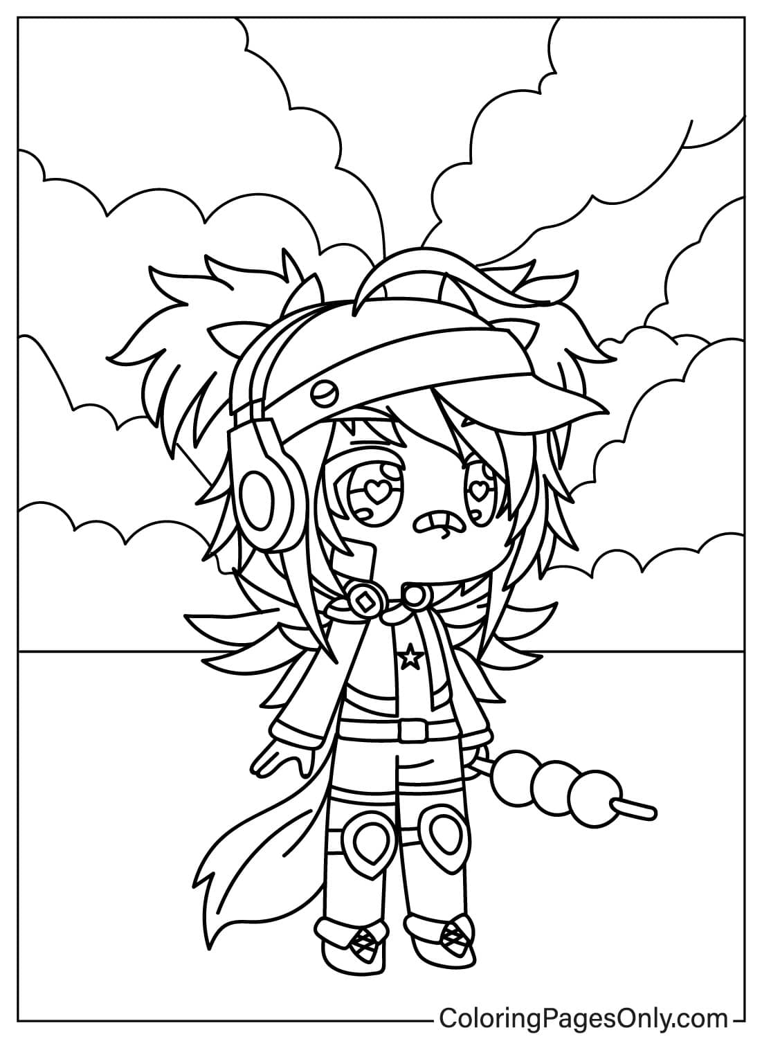 Magical Luni From Gacha Life - Free Printable Coloring Pages