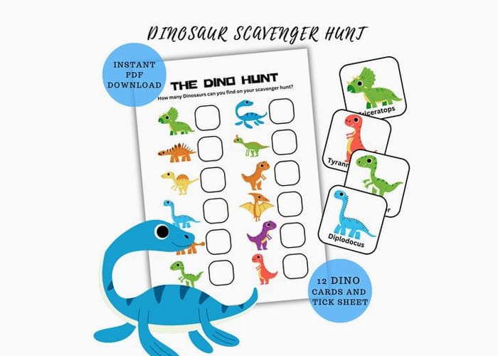 Making Dinosaur Scavenger Hunt 