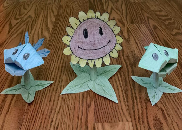 Making Origami Plants From Plants Vs Zombies