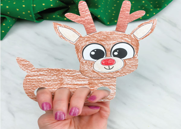 Making Rudolph Finger Puppets