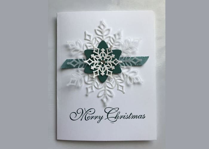 Making White Snowflake Crown Card