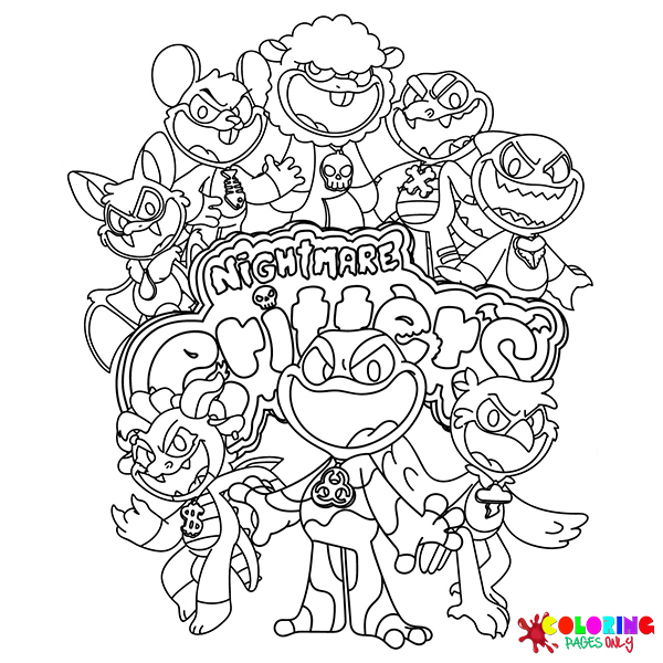 Nightmare Critters Coloring Pages