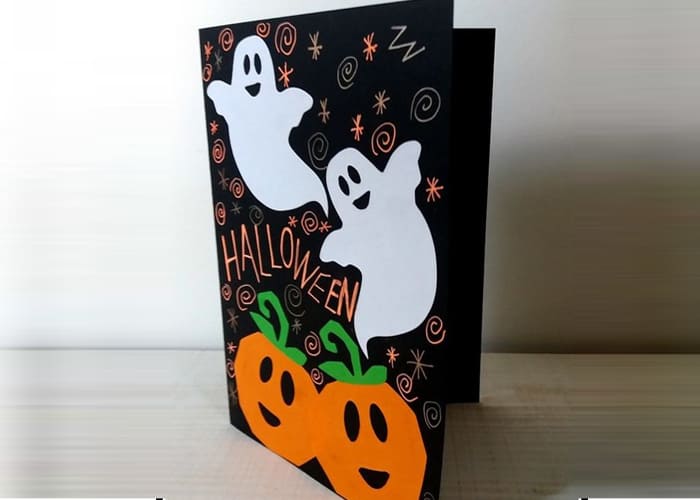 Using Creative Colors for Halloween Card