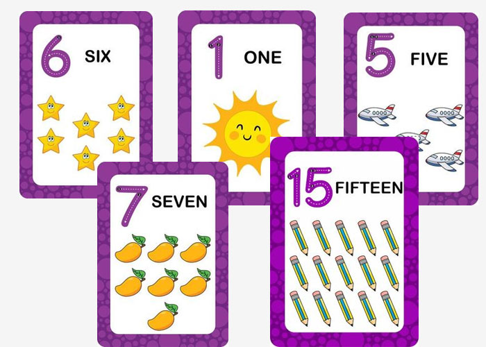 Create Math Flashcards with numbers