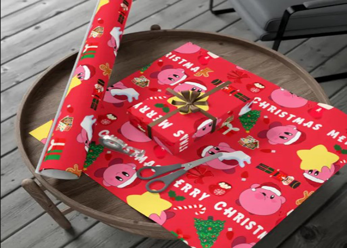 Creating Kirby-Themed Wrapping Paper