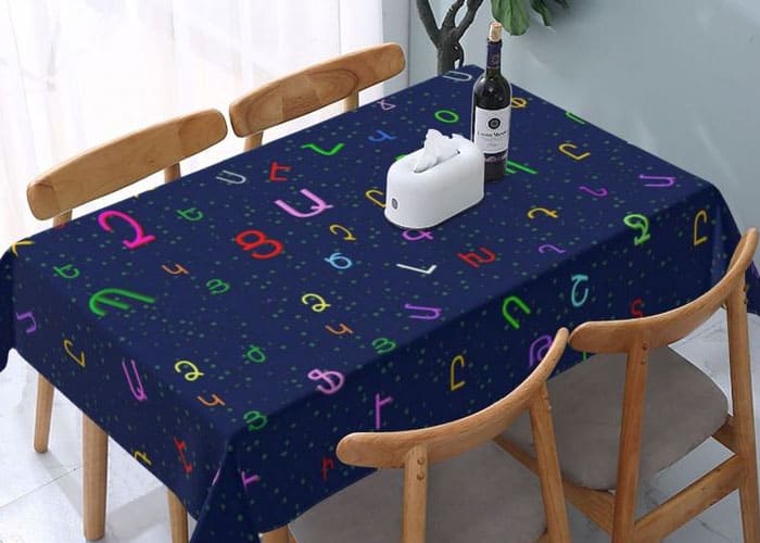 Creative Alphabet Lore tablecloth