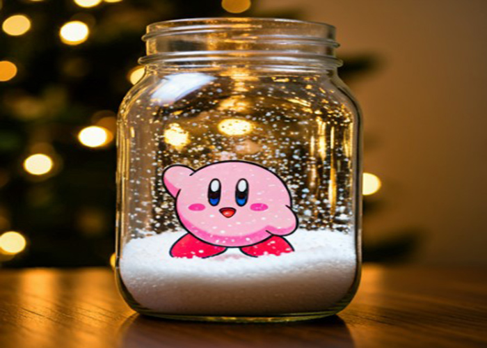 Decorating Kirby Snow Globe