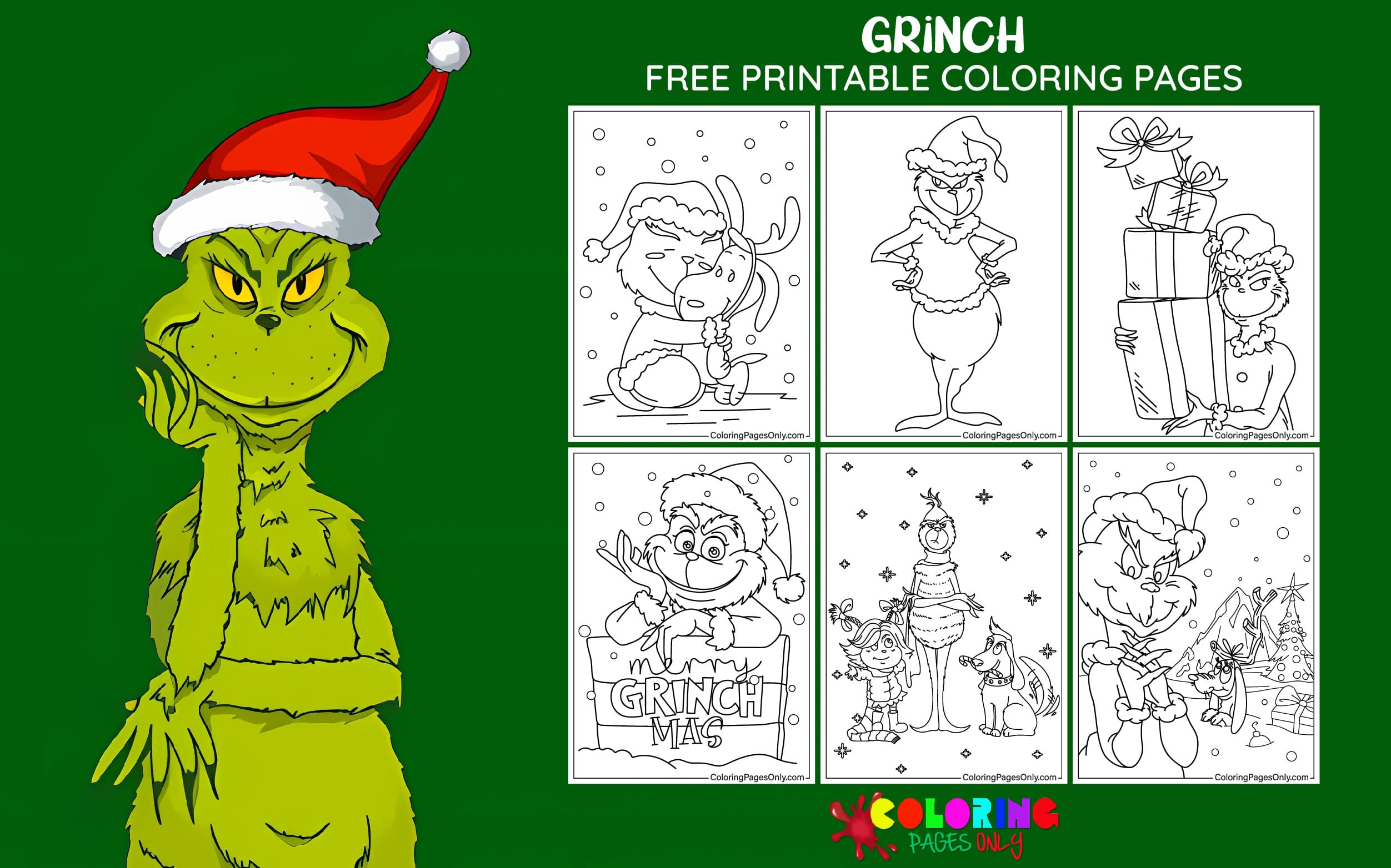 grinch desenho para colorir