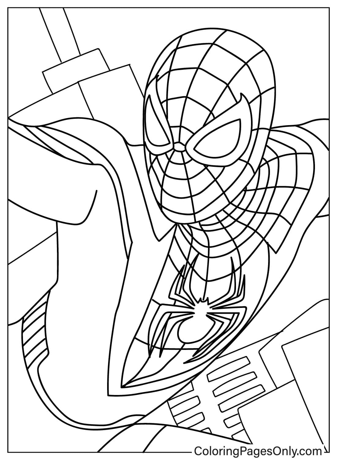 Miles Morales 2025 Free Printable Coloring Pages