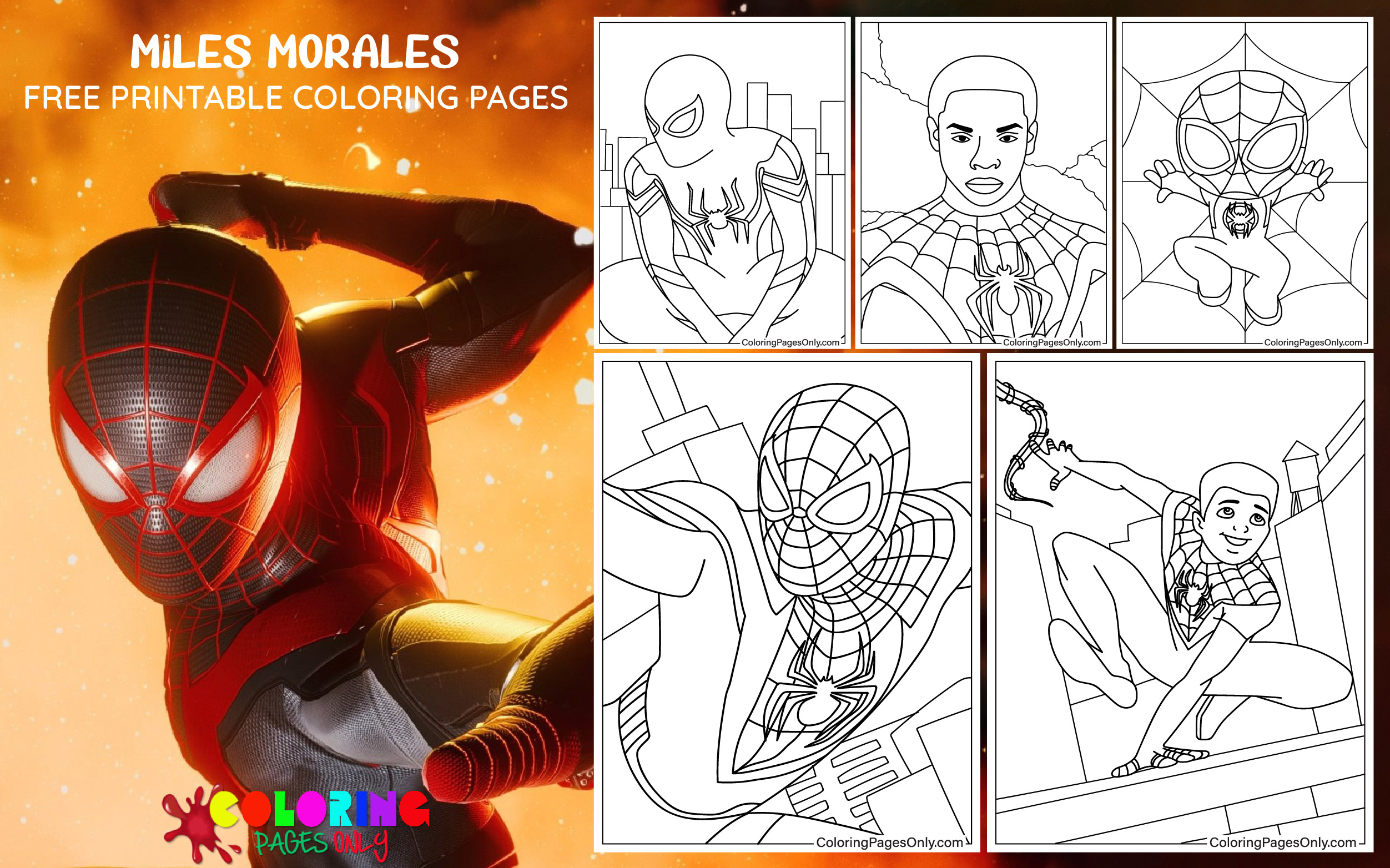 miles morales desenho para colorir homem aranha no aranhaverso