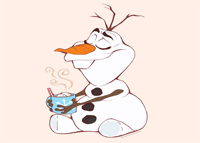 Olaf With A Hot Cocoa