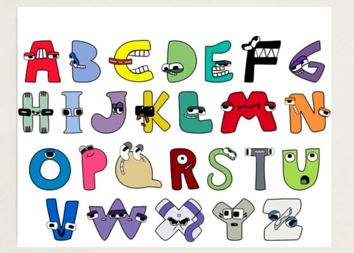 Wall-mounted alphabet set