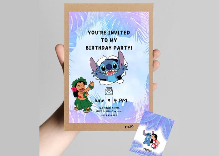 Creating a Custom Lilo & Stitch Greeting Card