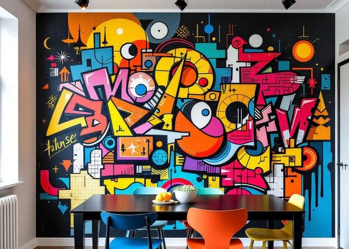 Creating a Graffiti Wall Art Display