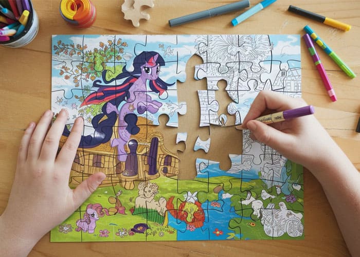 Creating a Twilight Sparkle Puzzle Set