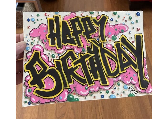 DIY Graffiti Greeting Cards