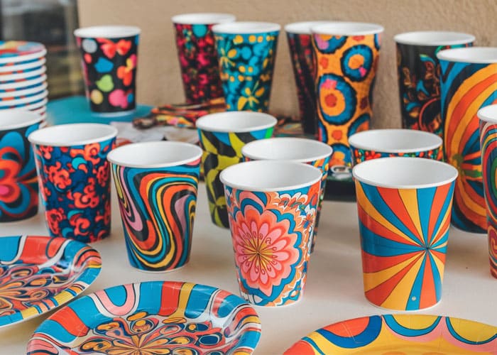 Decorate Drinking Cups with Psychedelic Patterns