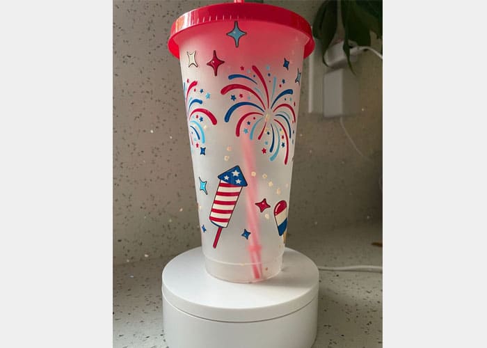 Decorating Fireworks Drink Cups