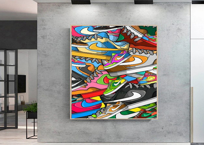 Designing An Art Sneaker Wall Painting